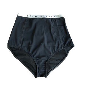 NWOT Palm Angels Black Logo Tape high waisted Bottoms size S